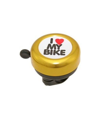 I Love My Bike Bell Gold.